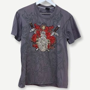Edward‎ DADA skull beaded t-shirt